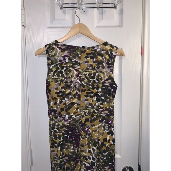 Premise Multicolored Abstract Pattern Business Casual Sleeveless Dress Size 4 - Picture 5 of 10
